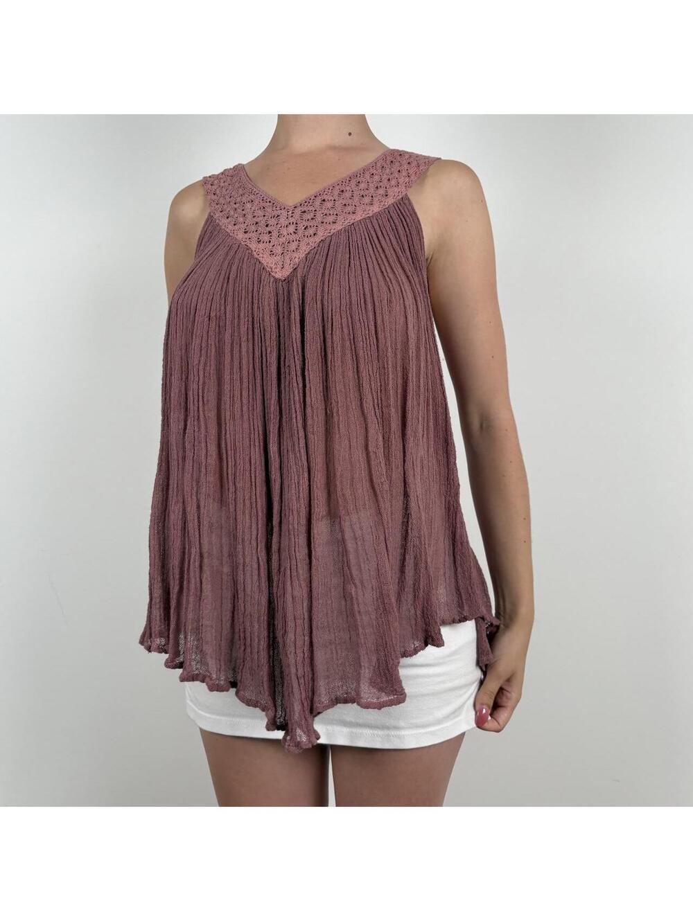 Women's Pink and Purple Tank